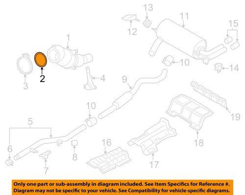 Bmw oem 14-16 428i xdrive exhaust system-converter &amp; pipe gasket 18307581970