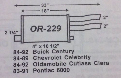 Imco or 229 84-92 buick century, oldsmobile cutlass, 84-89 chevrolet celebrity