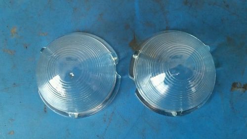 1950 chevy glass parking light lenses  pair  nos 50 belair 210 original