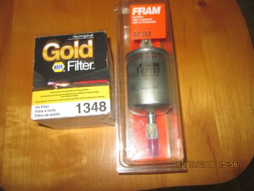 Fram in-line gas filter g7333    and napa gold oil filter 1348