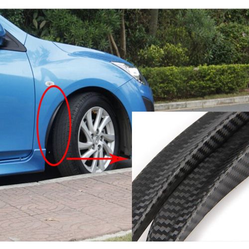2pcs universal car fake carbon fiber flare wheel fender mudguard lip decoration