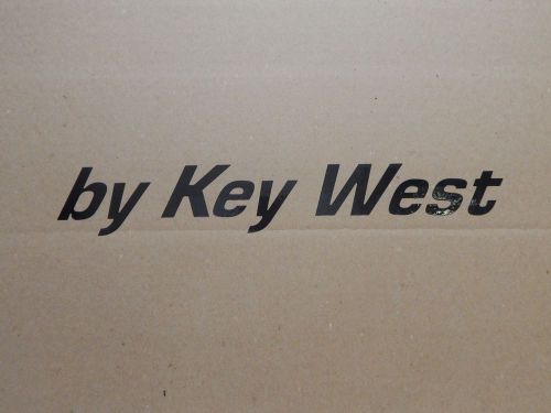 New key west 15-1/4&#034; x 2-3/8&#034; boat decal &#034;by key west&#034; in black boat/marine