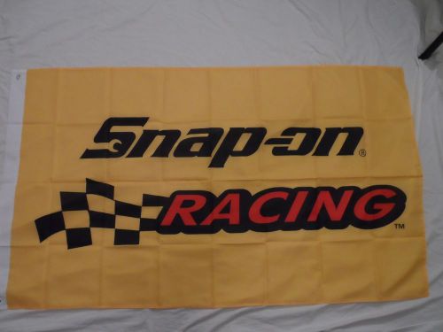 Snap-on tools yellow 3 x 5 polyester banner flag man cave nascar muscle car!!!