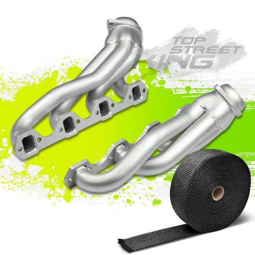 Ceramic coated exhaust header 4-1 for 79-93 ford mustang 5.0 v8+black heat wrap
