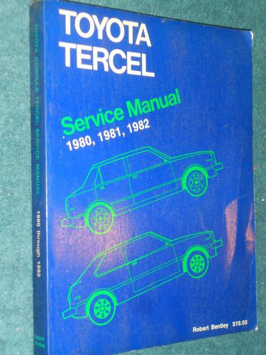 1980-1982 toyota  tercel shop manual / original bentlet book 1981