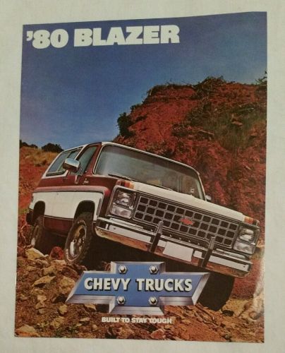 Original 1980 chevrolet blazer suv dealer sales brochure - free shipping chevy