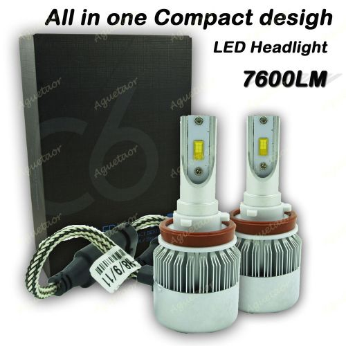 Cree 72w led headlight bulb 6k white xenon light conversion kit 7600lm h8 h9 h11