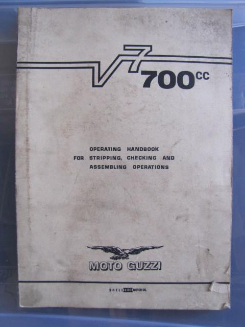 Moto guzzi v7 700cc motorcycle operations book bsa bmw triumph bultaco ducati