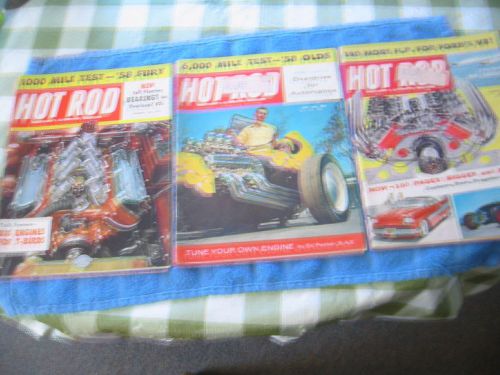 Vintage 1950&#039;s hot rod magazines fury-olds-ford-v-8s-customs junk drawer lot -