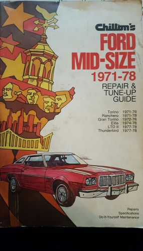 Chilton ford mid-size  cars 71-78 tune up and repair guide