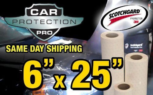 3m clear bra paint protection bulk film roll 6-by-25-inches