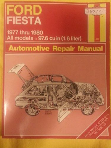 Ford fiesta 1977-1980 haynes publications  repair service manual #334 us edition