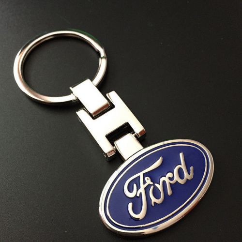 2016 Car Key Chain 2 side 3D Metal keyring key holder Chrome For Ford, US $4.78, image 1