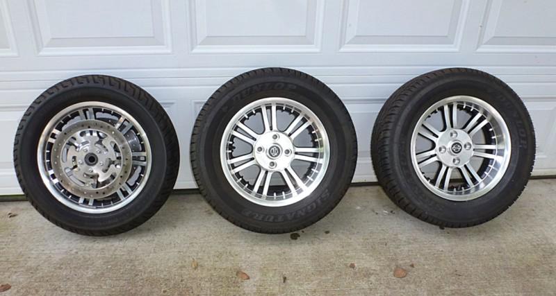 Nearly new wheels & tires for 2009-2013 harley flhtcutg trike 