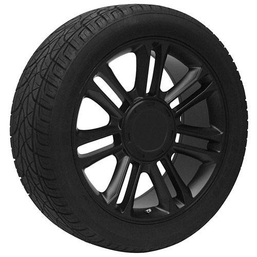 24 cadillac platinum escalade matte black powder coated wheels rims and tires