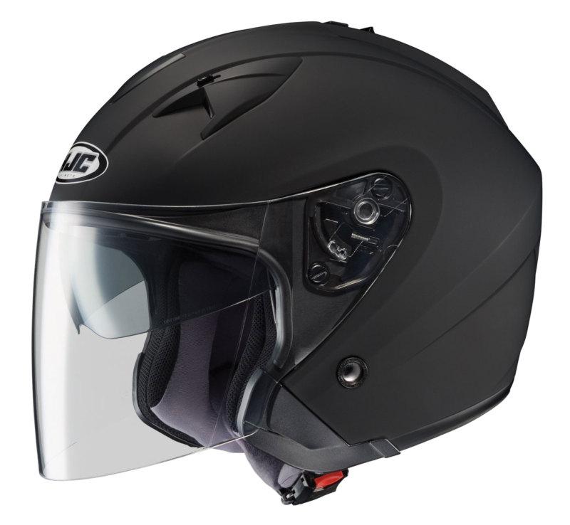 Hjc is-33 open face matte black motorcycle helmet size large