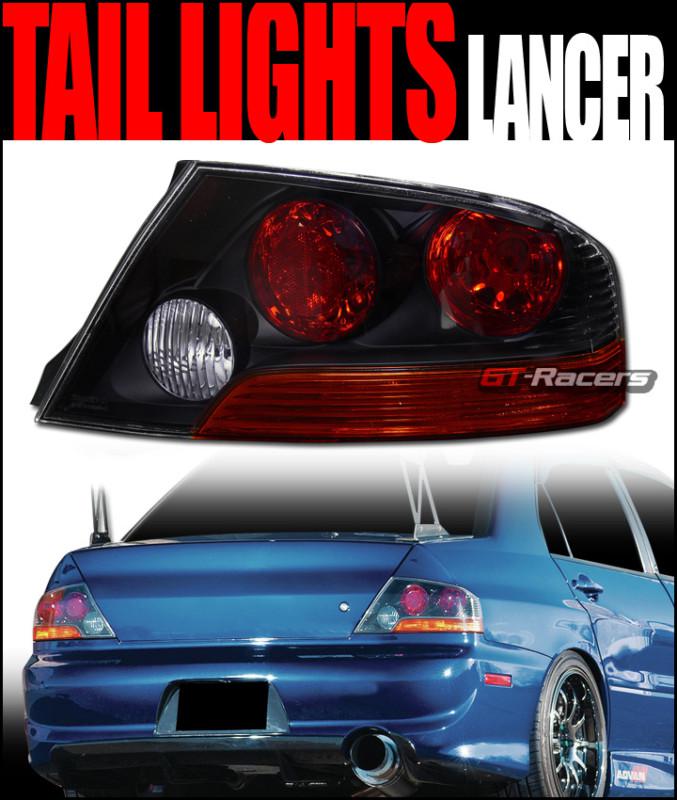 Jdm black altezza tail lights brake lamp 2003-2006 mits lancer evolution evo 8/9