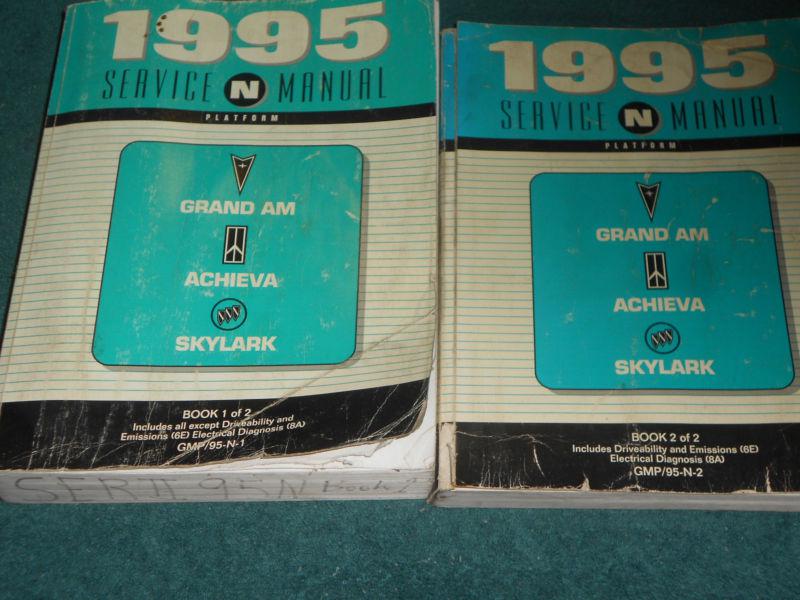1995 pontiac grand am / olds achieva / buick skylark shop manual set orig. books