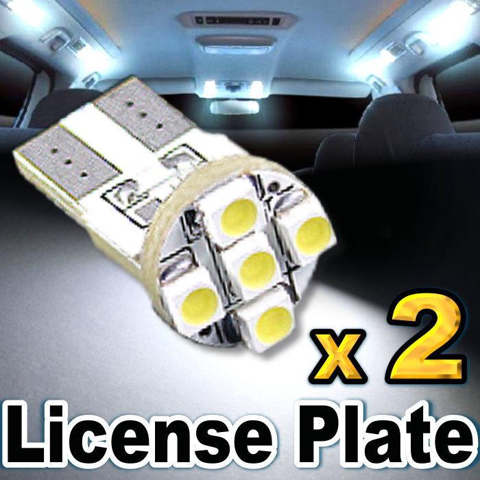 2x super white license plate lights 168 194 2825 t10 5-smd chevy