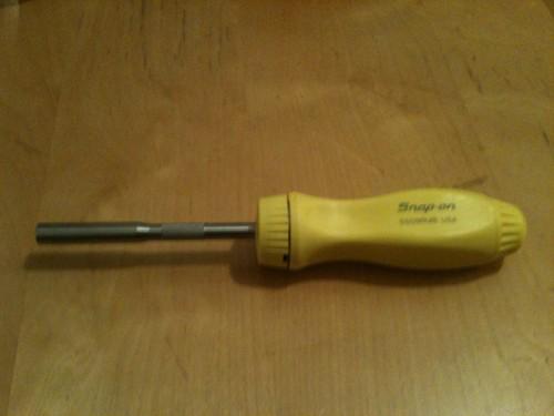 Snap on screwdriver ratchet yellow  new!