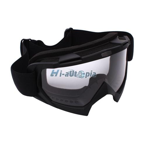 New windproof motorcycle helmet goggles transparent lens glasses black 1195