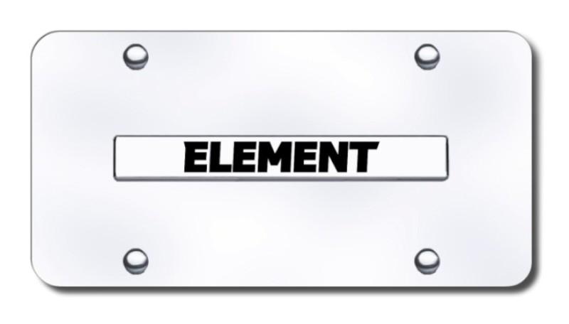 Honda element name chrome on chrome license plate made in usa genuine
