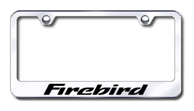 Gm firebird engraved chrome license plate frame lf.fir.ec made in usa genuine