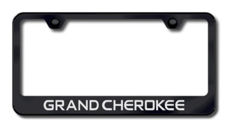 Chrysler grand cherokee laser etched license plate frame-black made in usa genu