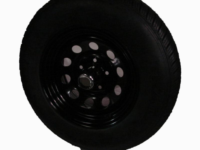 14" boat trailer stock utility black mod wheels tires b