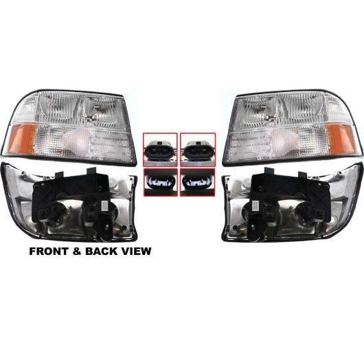 Pickup truck s-15 headlamps headlights left lh & right rh pair set