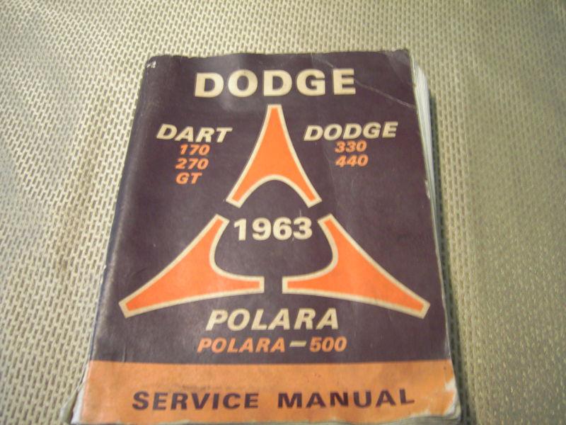 1963  dodge original service manual