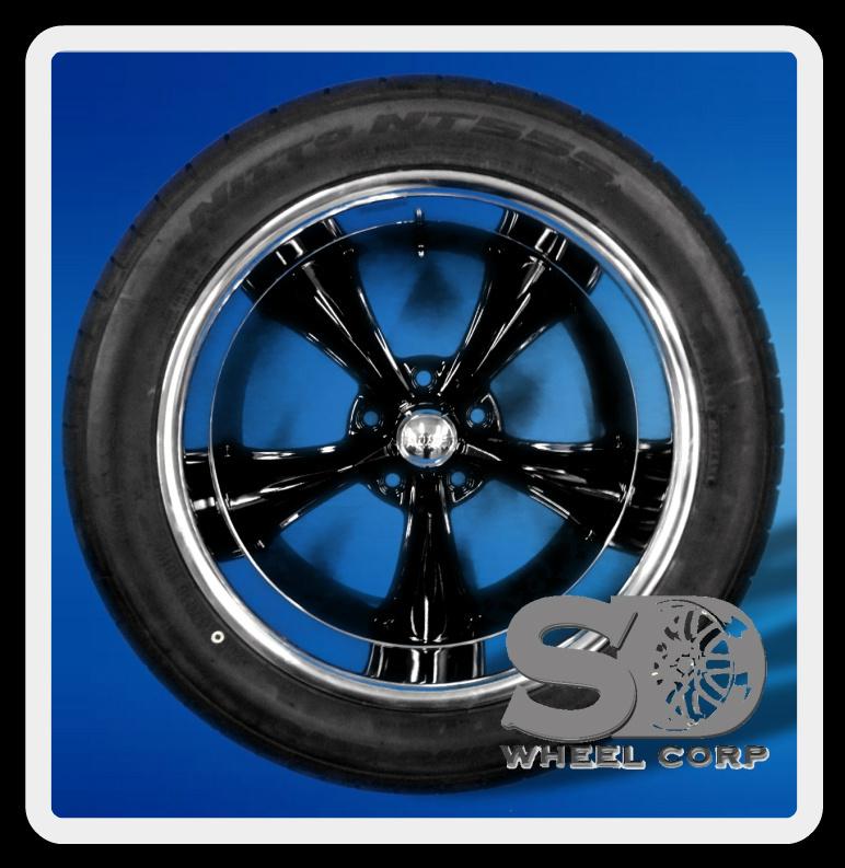 Boss 338 18" 5x4.75 & nitto nt555 245-45-18 & 275-40-18 tires rims wheels black