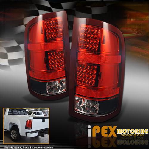 Free ship 2007-2011 gmc sierra 1500 2500 led tail lights lamps (red/euro) pair