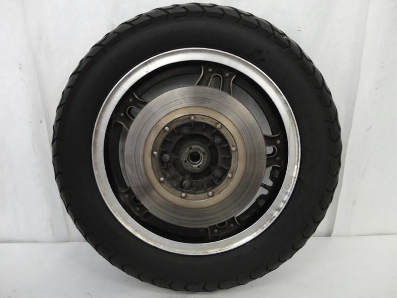 1980-1983 honda goldwing gl1100 rear wheel, rim, tire, rotor, & axle 3159