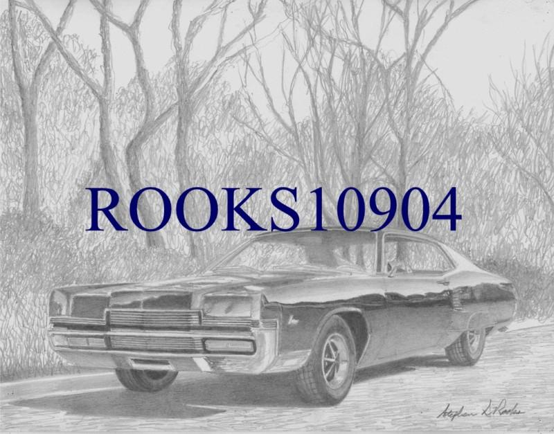 1969 mercury marauder x100 classic car art print