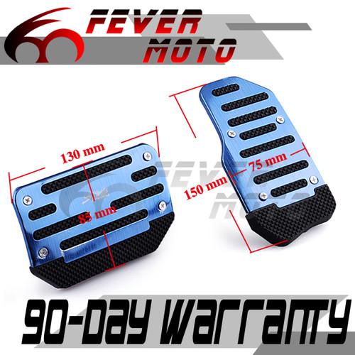 2 pcs hot blue alloy plastic car truck fuel brake gas foot automatic pedals pads