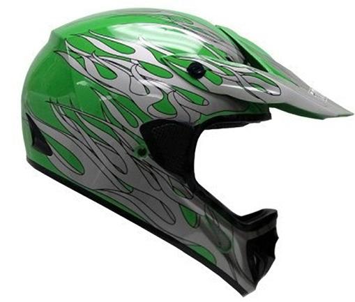 Green dirt bike atv motocross helmet off-road gear mx~l