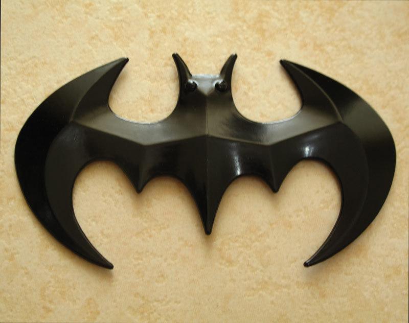 2p metal 3d decal emblem batman auto car decor black color sticker 2p