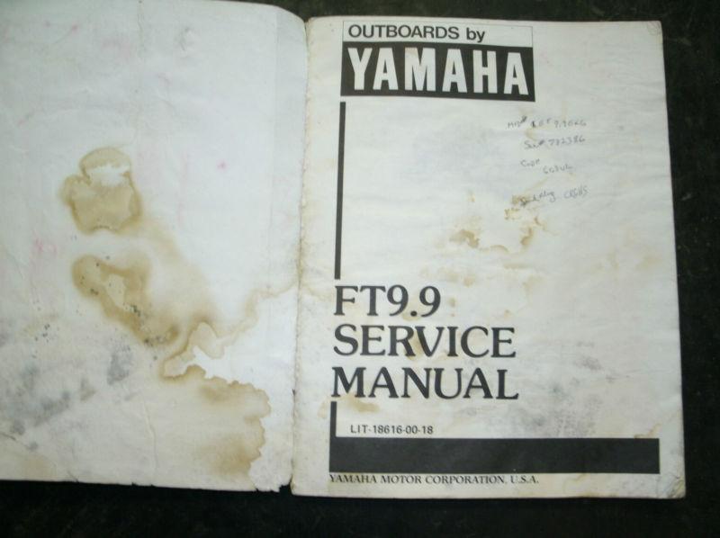 Yamaha outboards 9.9 service manual # 18616-00-18