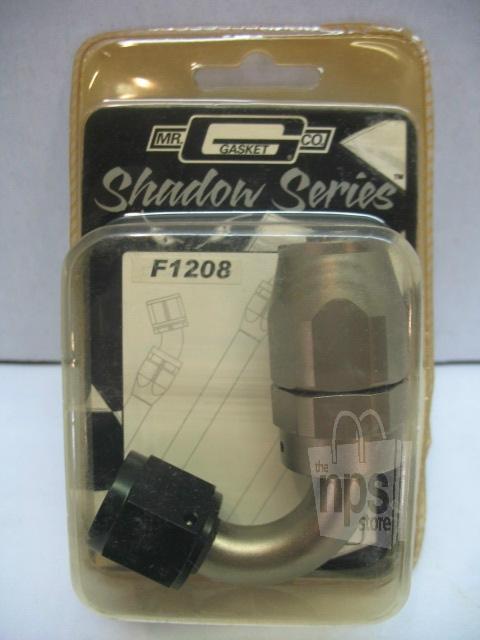 Mr. gasket co. f1208 shadow series 120deg swivel seal hose fitting -8an new