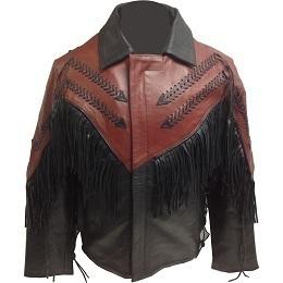 American top leather mens 2 tone leather arrow jacket size xlarge