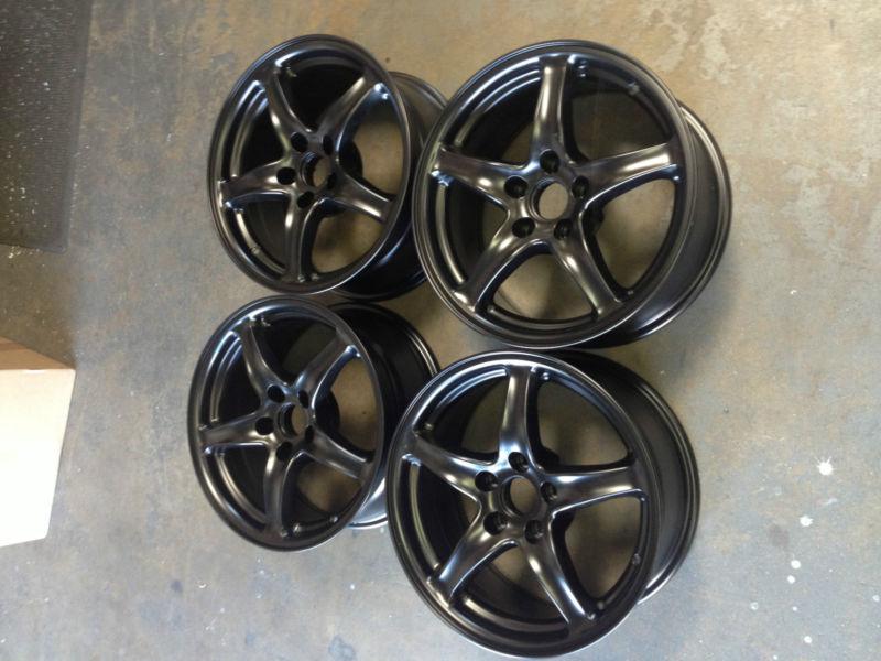 17 x 8 mustang cobra r matte black powder coating wheels rims
