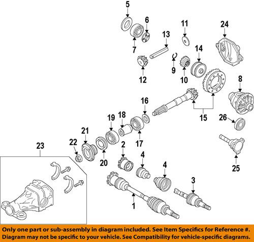Nissan oem 381540c000 axle & differential-washer