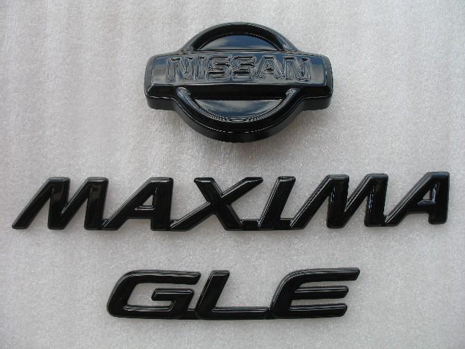 00 2001 nissan maxima gle rear black blackout blacked out emblem logo badge sign