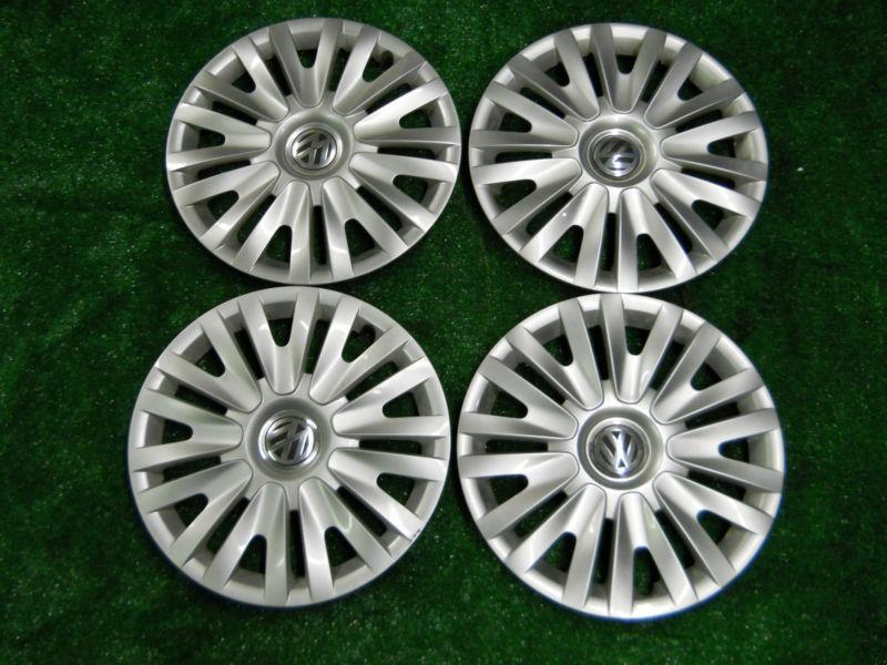 Vw volkswagen golf 15" wheel cover hub cap silver finish 5k0.601.147