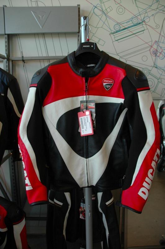 Dainese ducati corse '12 leather motorcycle jacket, men's euro size 52