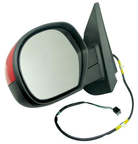 New gm driver side view mirror; red & black, manual folding