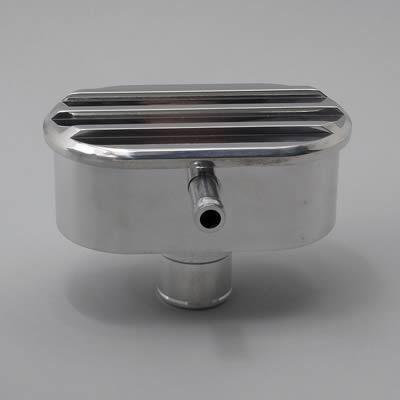 Cal custom valve cover breather push-in oval aluminum polished finned each
