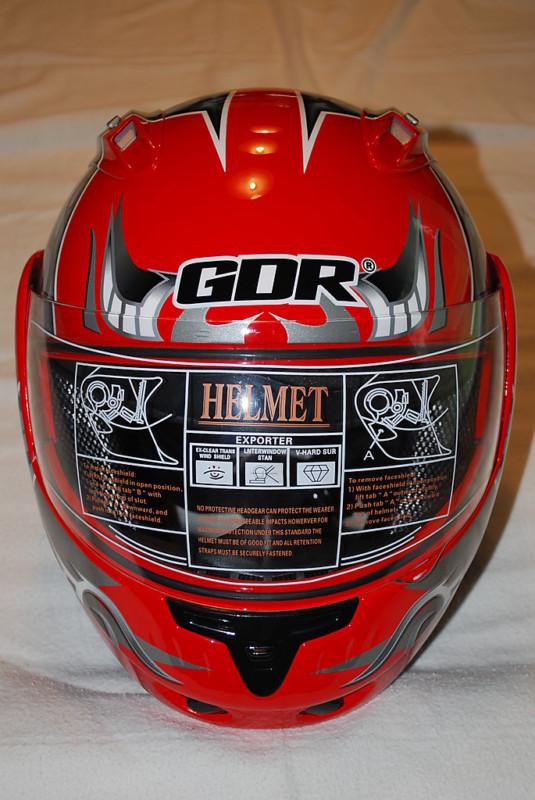 Gdr safety helmet, size xl, red, nib