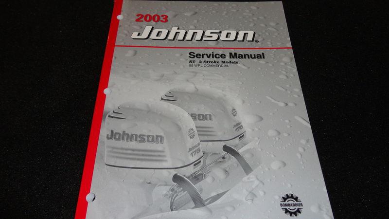 2002/2003 johnson manual st 2 stroke 55 wrl commercial #5005483 boat motor